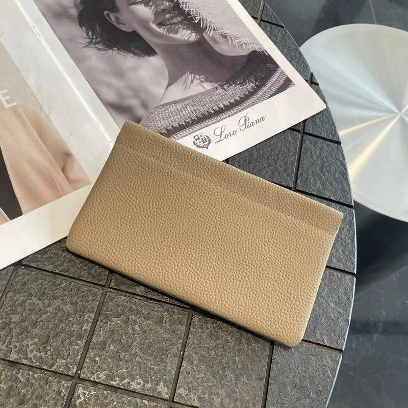 Neue Leder Geldbörse, erste Schicht Rindsleder Litschi-Muster Federklemme, kurzes Münzfach, lange Hand Kosmetiktasche