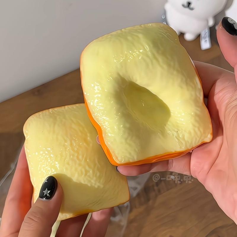 Simulering Toast Brød Squishy Legetøj Formbart Sprødt Knas Lyd Sjov Klemme Afstressning Sensorisk Fidget Dejlig Daglig Gave