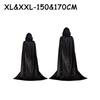Unisex Black Hooded Cloak Witch Cosplay Accessories Costumes Masquerade Family Celebration Decor Halloween Party Cosplay Costume