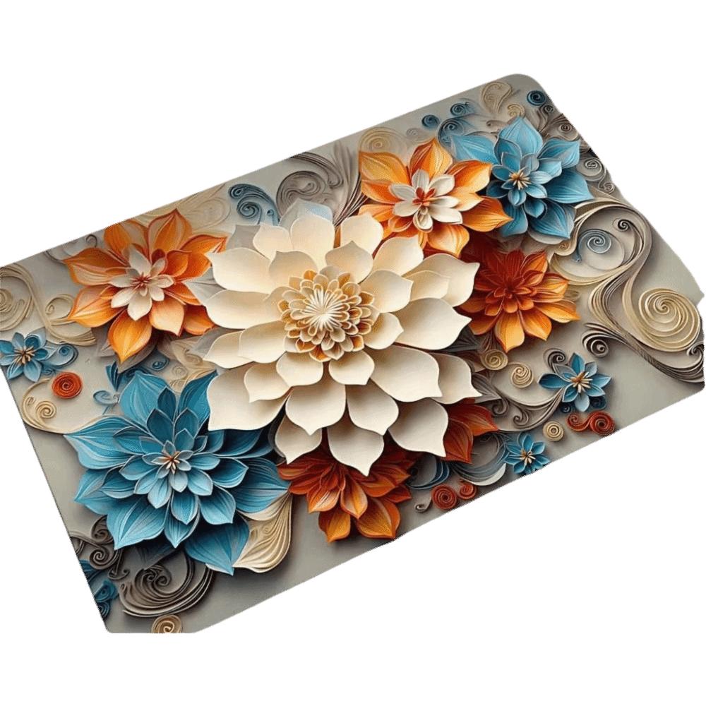 Durable 3D Bath Mat Diatomaceous Earth Absorbent Shower Doormat Anti Slip Oil Painting Bathroom Floor Mat Door