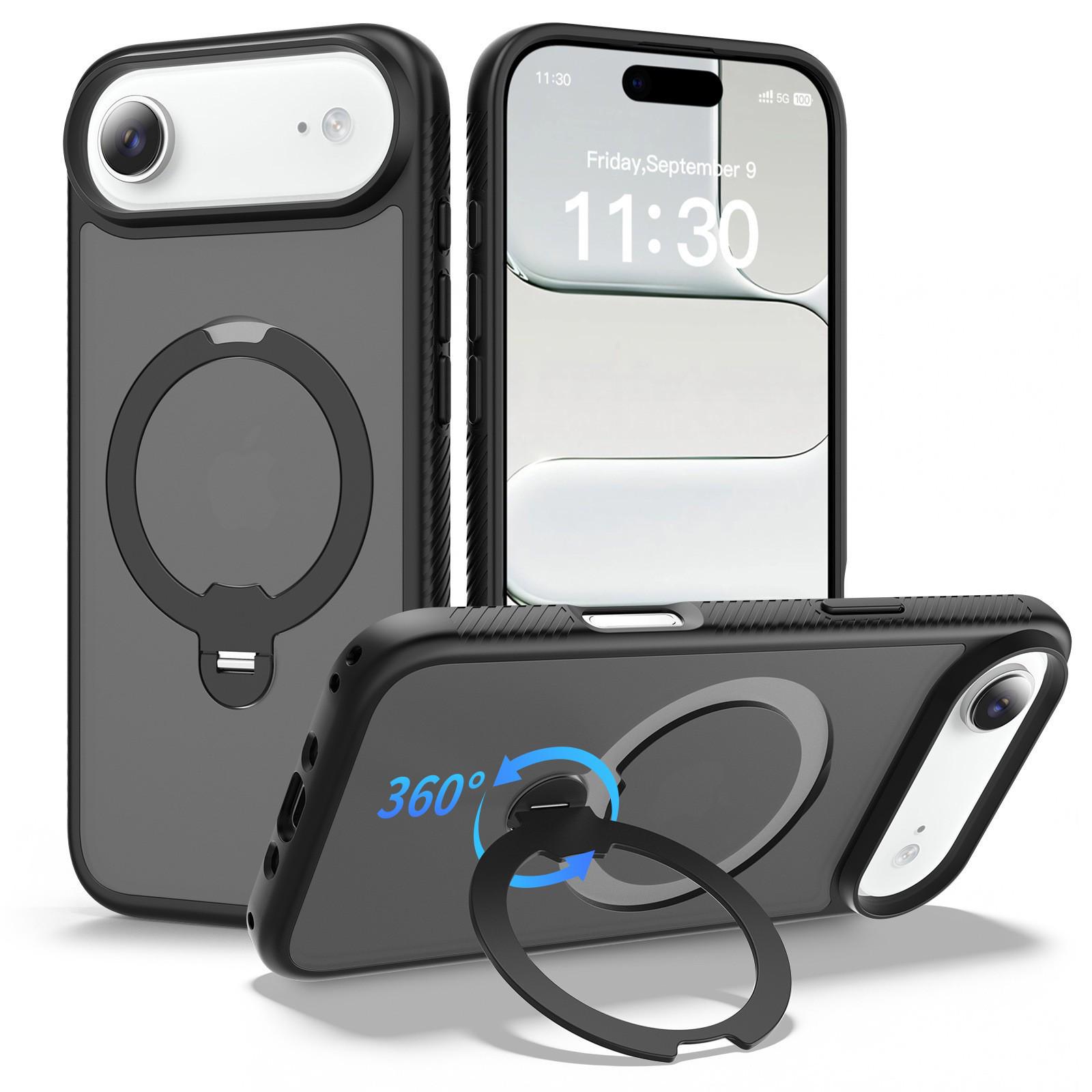 Apple 17 Air Magnetic Rotating Two-in-One Protective Phone Case 16 Pro чёрный