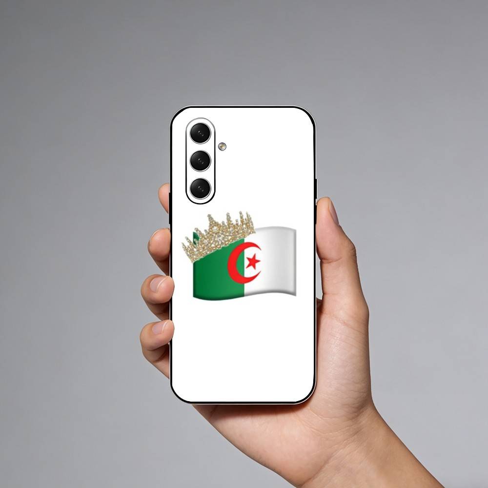 Algeria Flag Phone Case For Samsung Galaxy A73,A21s,A22,A31,A52,A53,A71,A41Soft Black Shell Samsung a21