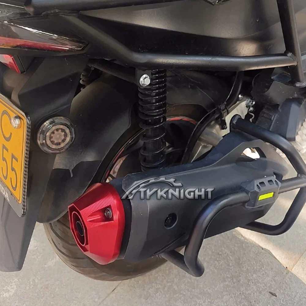 Honda PCX160/125 Exhaust Tail Cover: Aluminum Alloy Protective Accessory for 2021-2025 Models