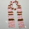 Autumn and winter new rainbow striped scarf women's niche design sense wool knitted contrasting scarf fashionable versatile scarf