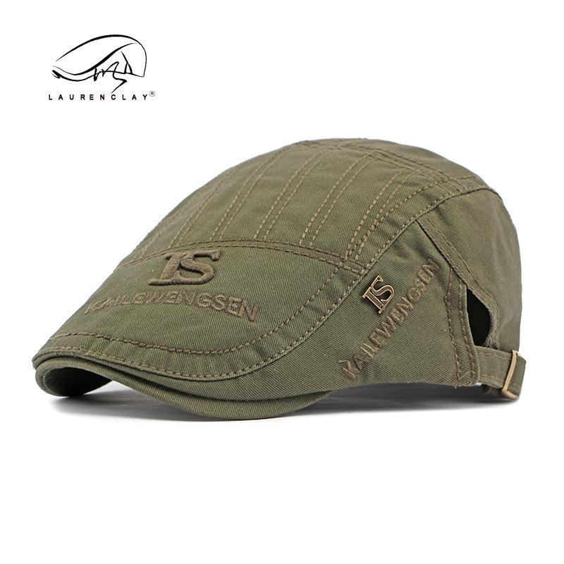 Unisex Spring/Summer Cotton Flat Cap: Retro British Fashion Forward & Casual Beret