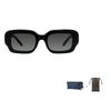 Loewe Projekt Logo Prostokątne Okulary Przeciwsłoneczne Okulary Przeciwsłoneczne Unisex Czarne LW40158FL9001951