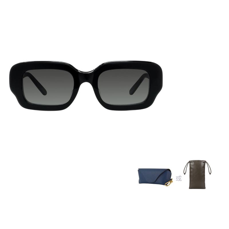 Loewe Projekt Logo Prostokątne Okulary Przeciwsłoneczne Okulary Przeciwsłoneczne Unisex Czarne LW40158FL9001951
