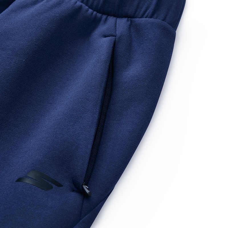 Skechers Basic Sports Series Simple Casual Comfortable Mid-Rise Knitted Sweatpants Men Bottoms Navy-Blue P322M035-02MZ