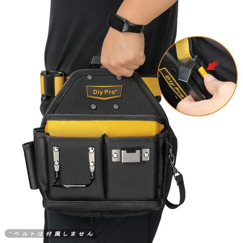 DIYPro Tool Pouch, Electrician Tool Pouch with Belt Clip, 22-Compartment Tool Organizer - Heavy-Duty Belt Pouch for Carpenters