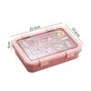 1500ml Leakproof Lunch Box Cartoon Bento Box for Students Office Rectangular Children's Food Container Microwave Oven Tableware