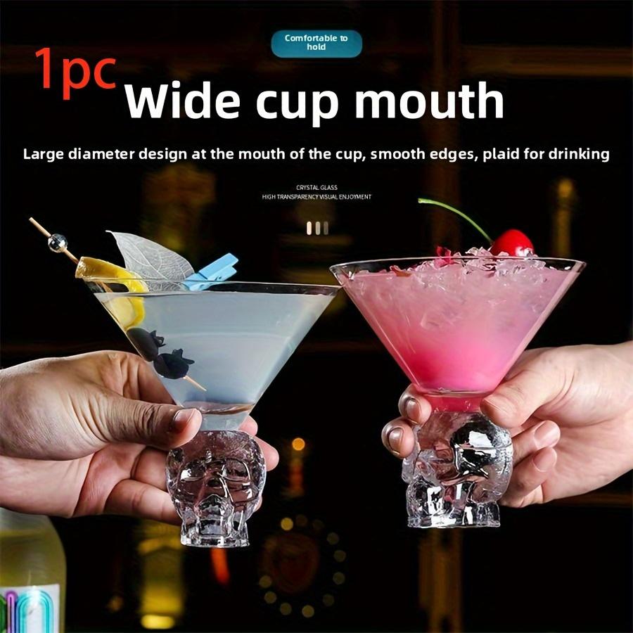 Skull Base Creative Cocktail Glass Thickened Vintage Glass Bar Home Cocktail Party Drinkware Juice Coffee Cold Drinks Soda Cup