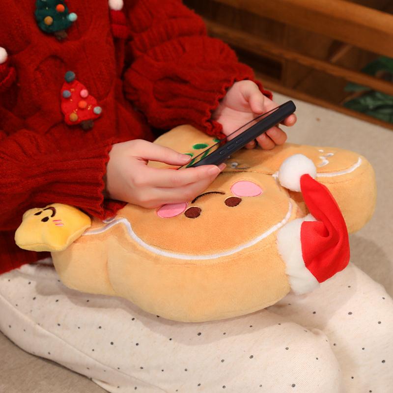 Star Wish Gingerbread Man Plush Kawaii Sweet Doll Christmas Biscuit Lovely Toy Pillow Cushion Soft Gift For Kids Friend