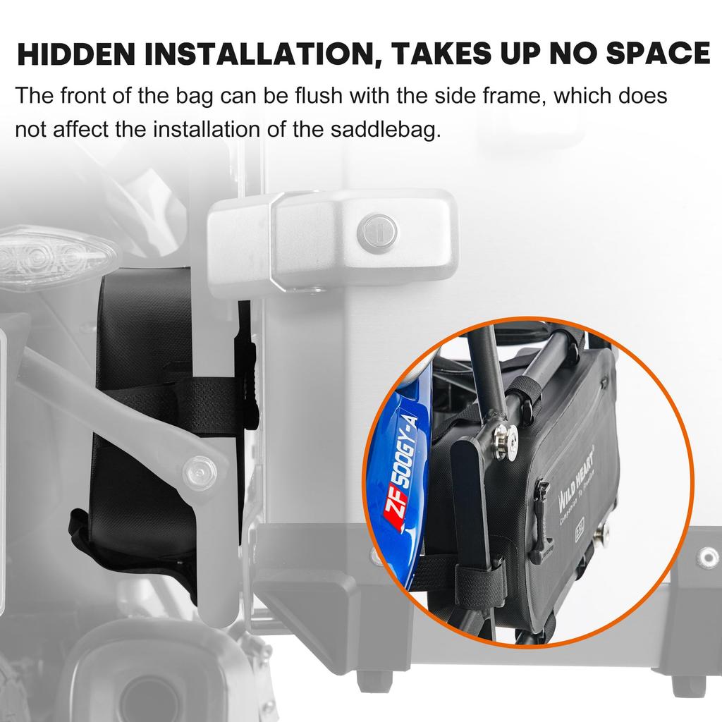 WILD HEART Motorcycle Side Tool Fully Hanging Motorcycle Accessories Bag, Waterproof, Bag,