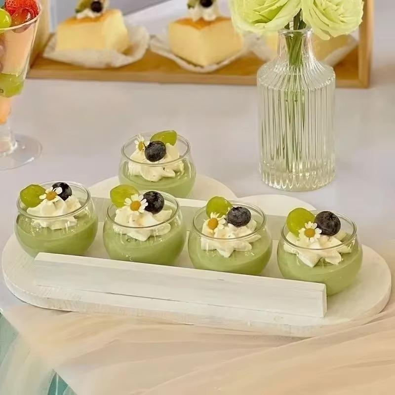 50/100 KS Kulaté dezertní pohárky Tvar medového hrnce Želé Tiramisu Jogurt Pečení Předkrm Narozeniny Svatba Zmrzlina Cukroví Svačiny