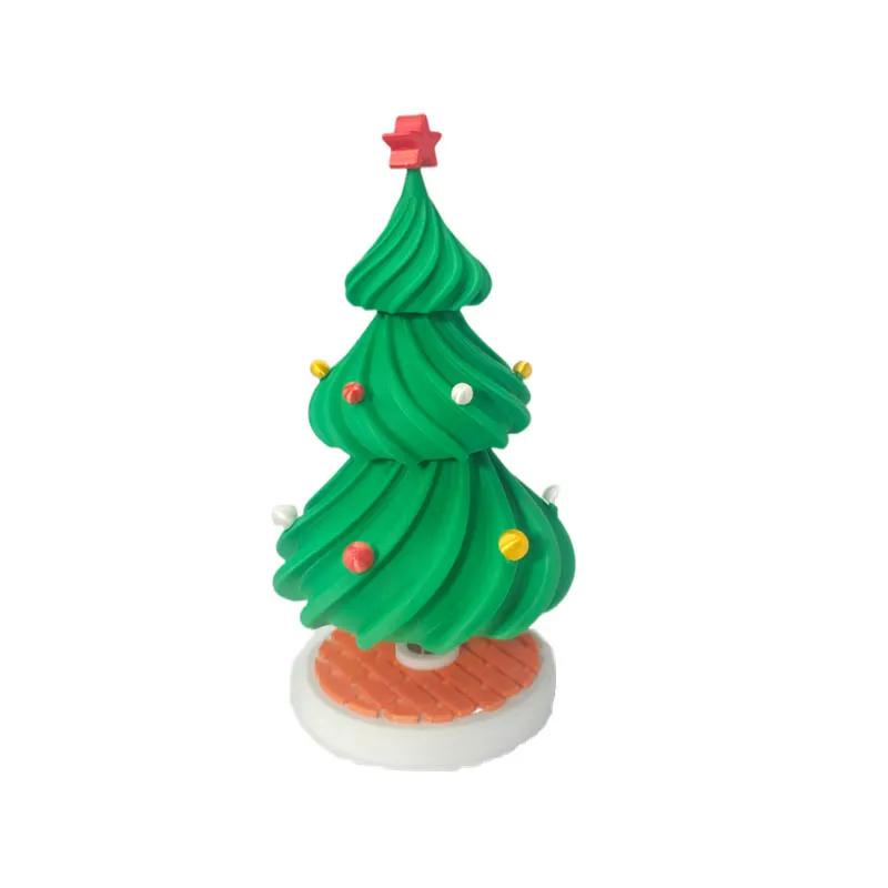 3D Printed Wind Blowing Dancing Christmas Tree Spinning Christmas Tree Ornament Desktop Decor Christmas Gifts