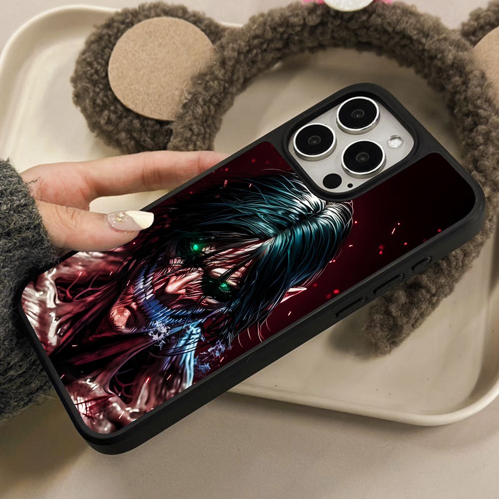 AOT Eren Yeager Matte Surface  Mobile Phone Case for iPhone 17 16 15 14 13 12 11 Air Pro Max Plus Colorful Cover