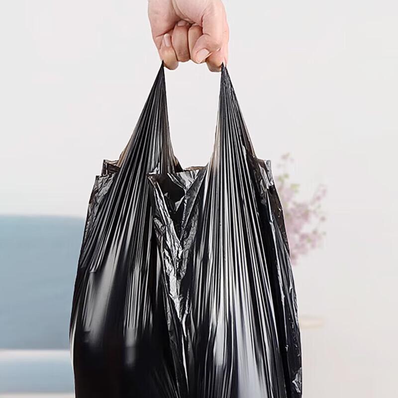 Bingyao Large Black Thick Vest-Handle Trash Bags
