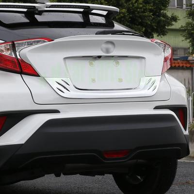 For Toyota CHR IZOA 2018- Tailgate Trim Trunk Door Trim Rear License Plate Trim Tail Box