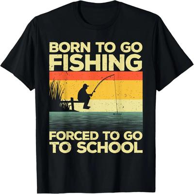 Coolt Fiske för Män Kvinnor Barn Abborrfiske Fiskare Fisk T-shirt