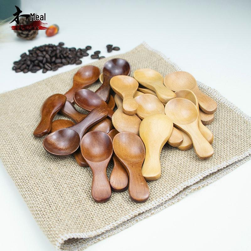 Refined Wooden Spoon for Tea, Milk Powder, and Desserts - Engravable Design
