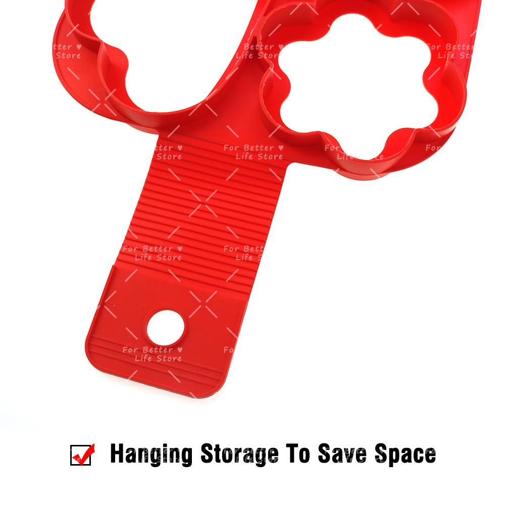 1Pc 6 Style Egg Pancake Ring Food Grade Soft Silicone Gel Molds For Kitchen  Cooking and Baking Tools Washable And Reusable