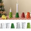 Flexible Silicone Mold For DIY Resin Christmas Tree Candle Holder Base Crafting With Dried Flower Decoration