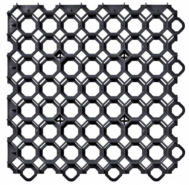 Black outdoor parking lawn grid 492x492 cm
