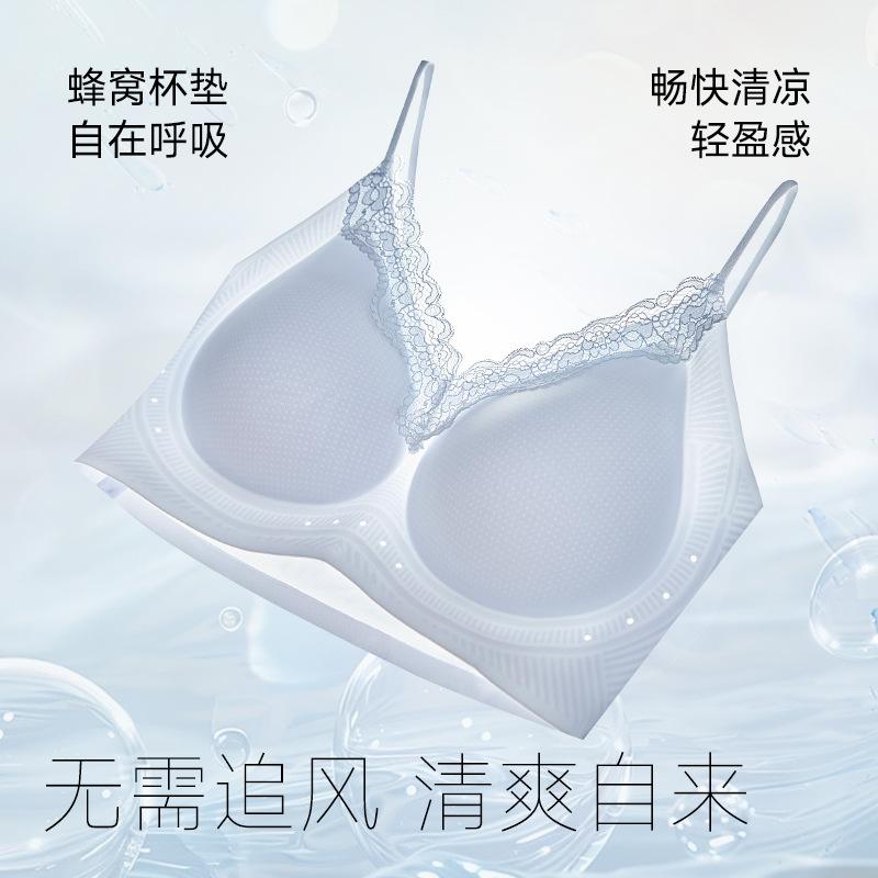 Simple and seamless women's lift comfortable and breathable anti-sagging vest integrated bra