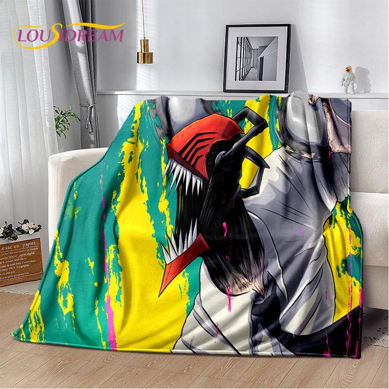 Anime Chainsaw Man Denji Cartoon Soft Plush Blanket,Flannel Blanket Throw Blanket for Living Room Bedroom Bed Sofa Picnic Cover