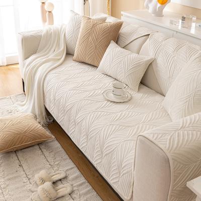 Autumn and Winter Plush Super Soft Solid Color Quilted Sofa Cushion Modern Simple Non-Slip Sofa Cushion Towel