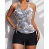 Summer 2026 Swimsuits Closed Tankini Sets Female Swimwear Push Up Beach Wear Two Piece Bathing Suits Pool Women's Swimming Suit