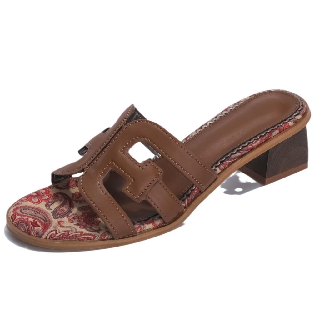 2025 Autumn New Second Uncle Drag Casual Style High Heels Cool Slippers Women Wear High-end European and American Sexy Women's Shoes