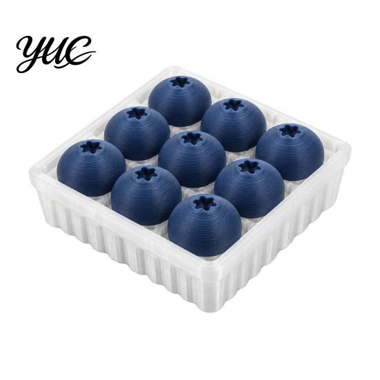 Stress Relief Toys 3D Printed 9-Square Fidget Clicker Toy, Simulation Fruit Cookie Pressing Portable Desk Fidgets Keychain, Click Desktop Ornament,