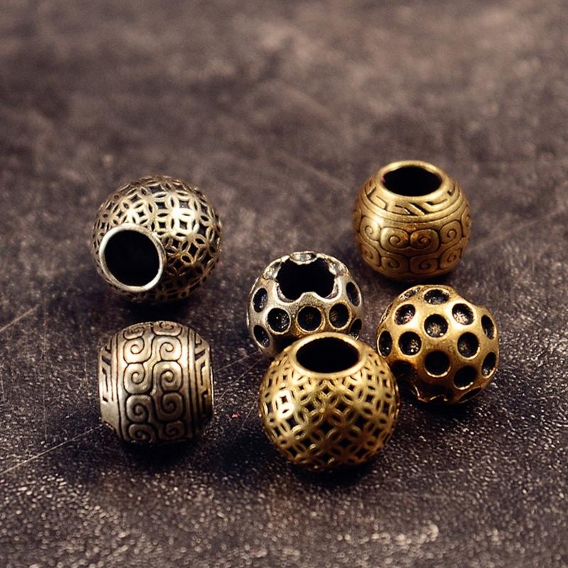 Copper DIY Jewelry Findings Spacer Beads With Oversized Holes For Easy Threading Crafting Supplies Cord Connectors
