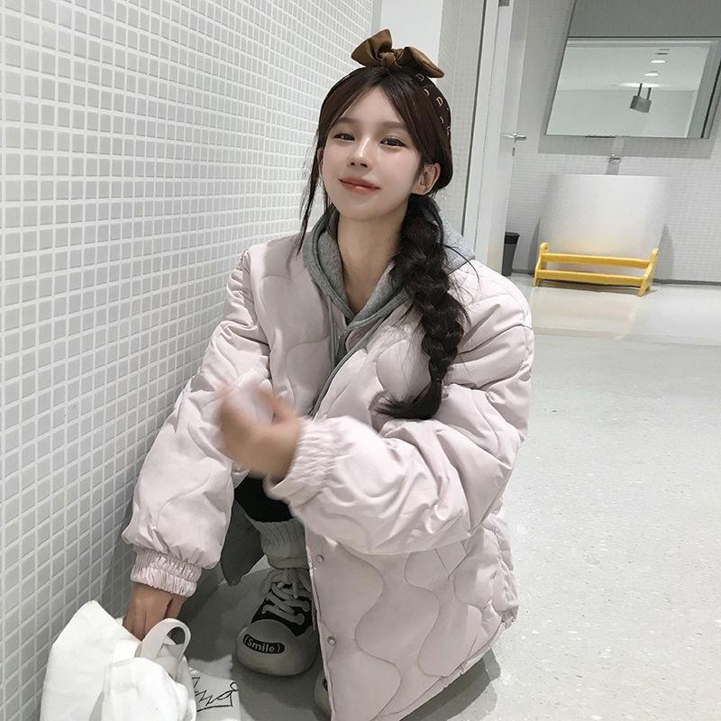 Gepolsterte Kleidung Damen Raute Wintermantel neue verdickte kleine Raute lose warme kurze gepolsterte Kleidung gepolsterte Jacke