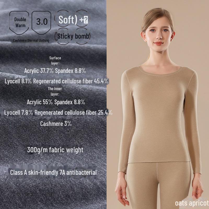 

Комплект термобелья для женщин и мужчин: Антибактериальный, улучшающий внешний вид кожи, подогреваемый акриловый бархат для осени. top, L/100-115 catties