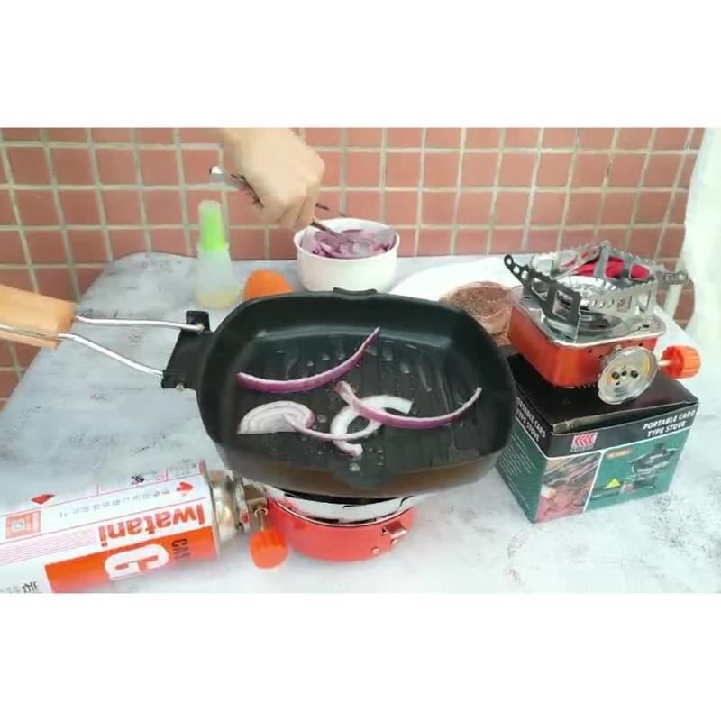 Portable Windproof Stove Stainless Steel Foldable Stove Furnace for Burner Outdoor Folding Metal Gas Stove Camping Tools