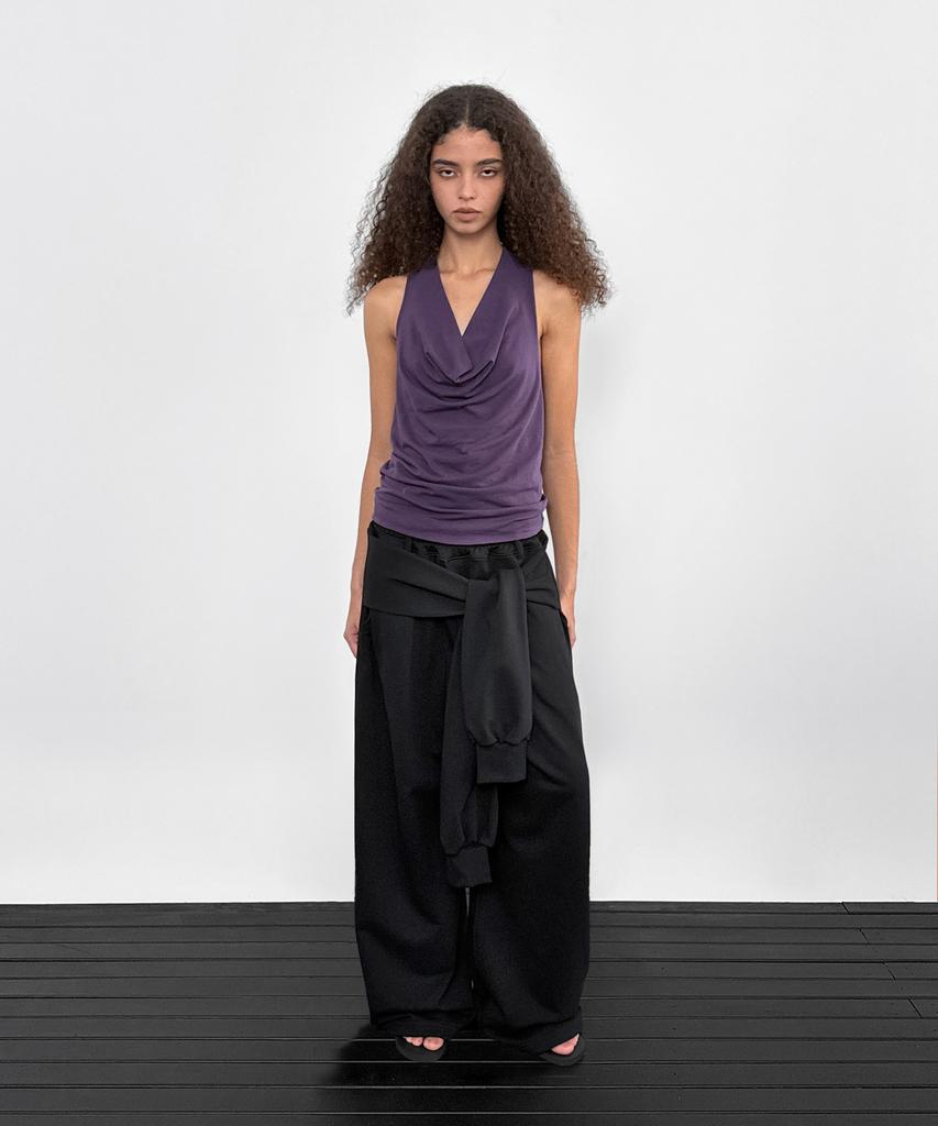 Saendeulig Tied Sweat Pants_Black