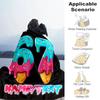 1PC Custom Name Dessert Number Celebration Flannel Blanket Versatile,all-season Throw Suitable for the Living Room,bedroom,camping,travel,and Gift