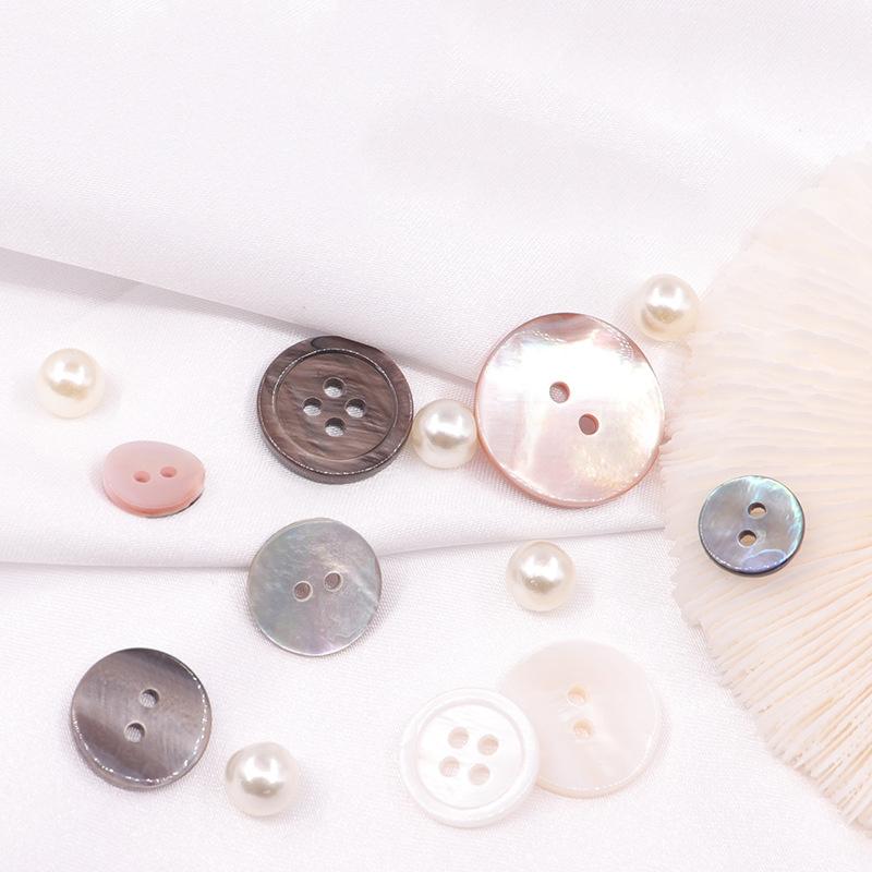 10Pcs Natural Pearl Shell Buttons for Clothing Sewing Accessories Scrapbooking DIY Crafts Garment Decoration Round Shell Button