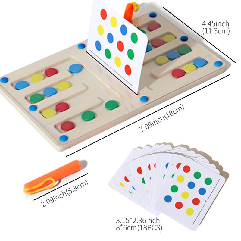Four Color Walking Game Chess Single&Double Maze Battle Game Logical Thinking Training Montessori Early Education Puzzle Toys