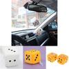 Plush Dice Party Pendant Soft Fluffy Car Decoration