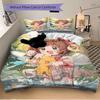 3pcs Anime Sakura and the Elf Printed Quilt Set - Soft and Comfortable Quilt Cover for Bedroom, Guest Room L003