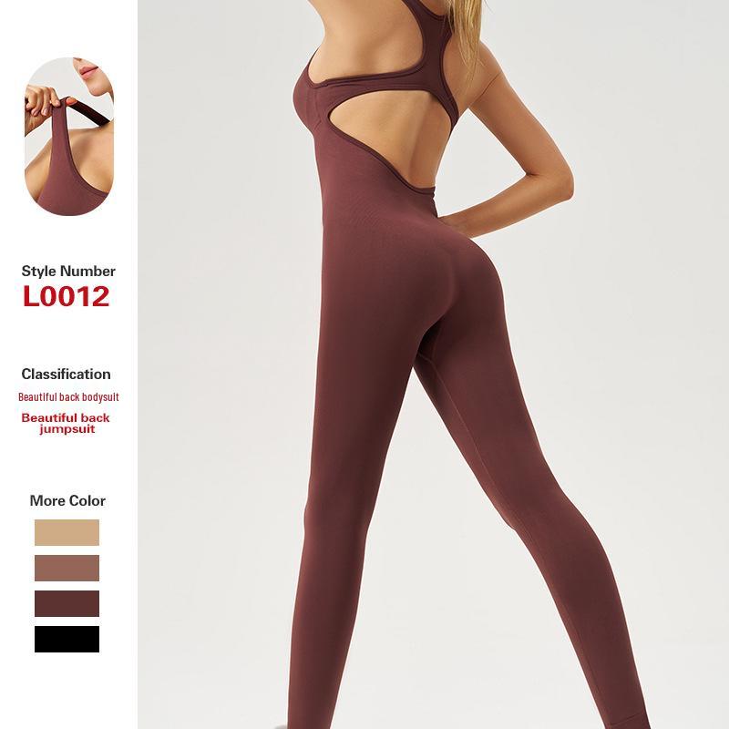 Women's Breathable High-Elastic One-Piece Yoga Jumpsuit for Outdoor and Fitness Activities