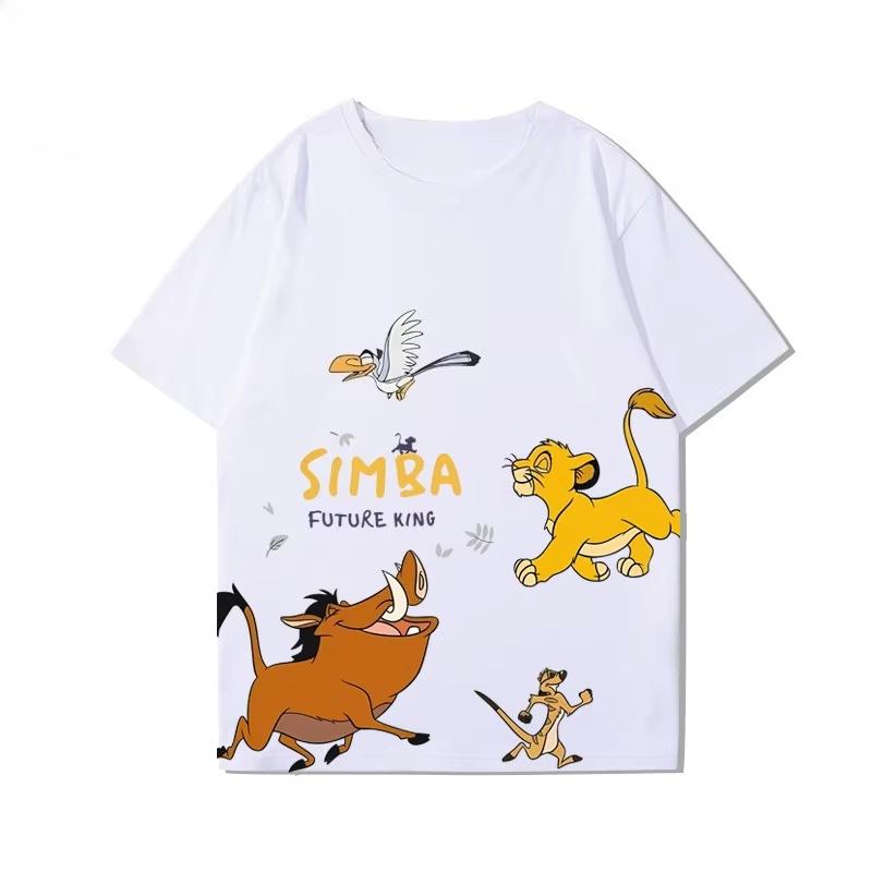 The Lion King Simba Anime Peripheral Short Sleeve ParentChild Summer American Versatile Casual Loose TShirt Top
