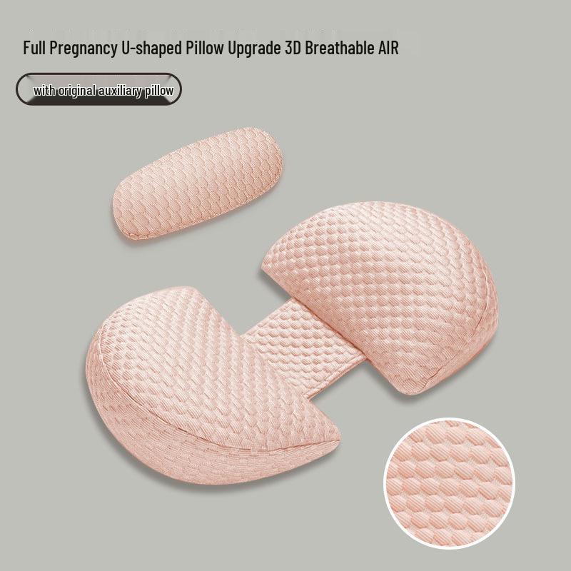 U-Shaped Pregnancy Pillow - Lumbar, Belly, and Back Support for Side Sleepers
