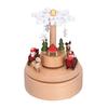 Wooden Music Box Snowflake Decor Wood Grain Texture Beautiful Sound Christmas Music Box