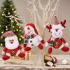 Cartoon Santa and Snowman Christmas Tree Ornaments - Plush Hanging Decorations for Holiday Festivities
