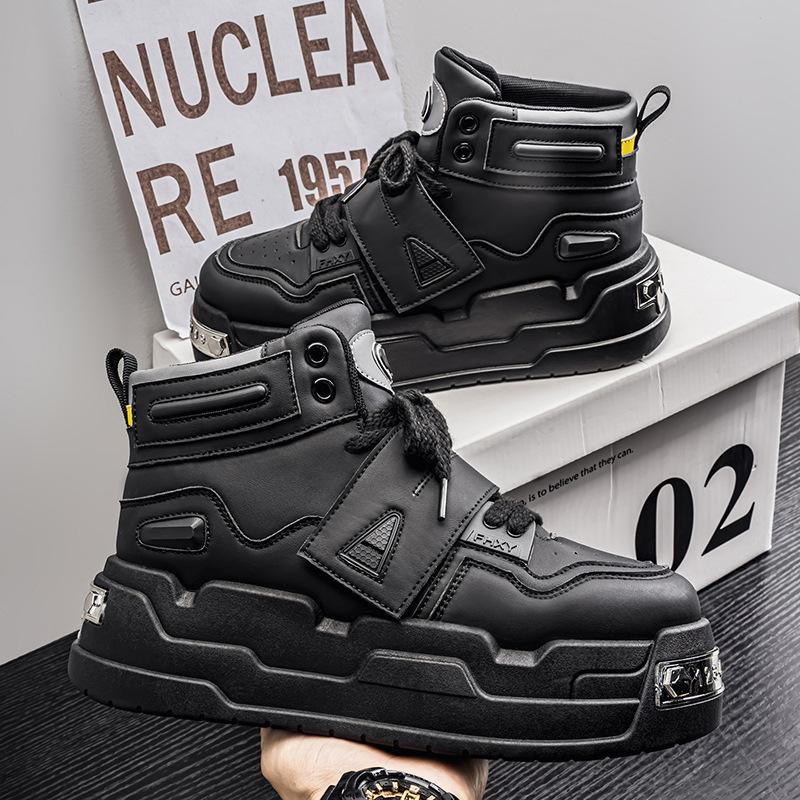 

Высококачественная повседневная обувь Мужская Осень Зима Новая Мягкая подошва Уличная Обувь для пеших прогулок Модный тренд Кроссовки для бега Мужские 39 чёрный