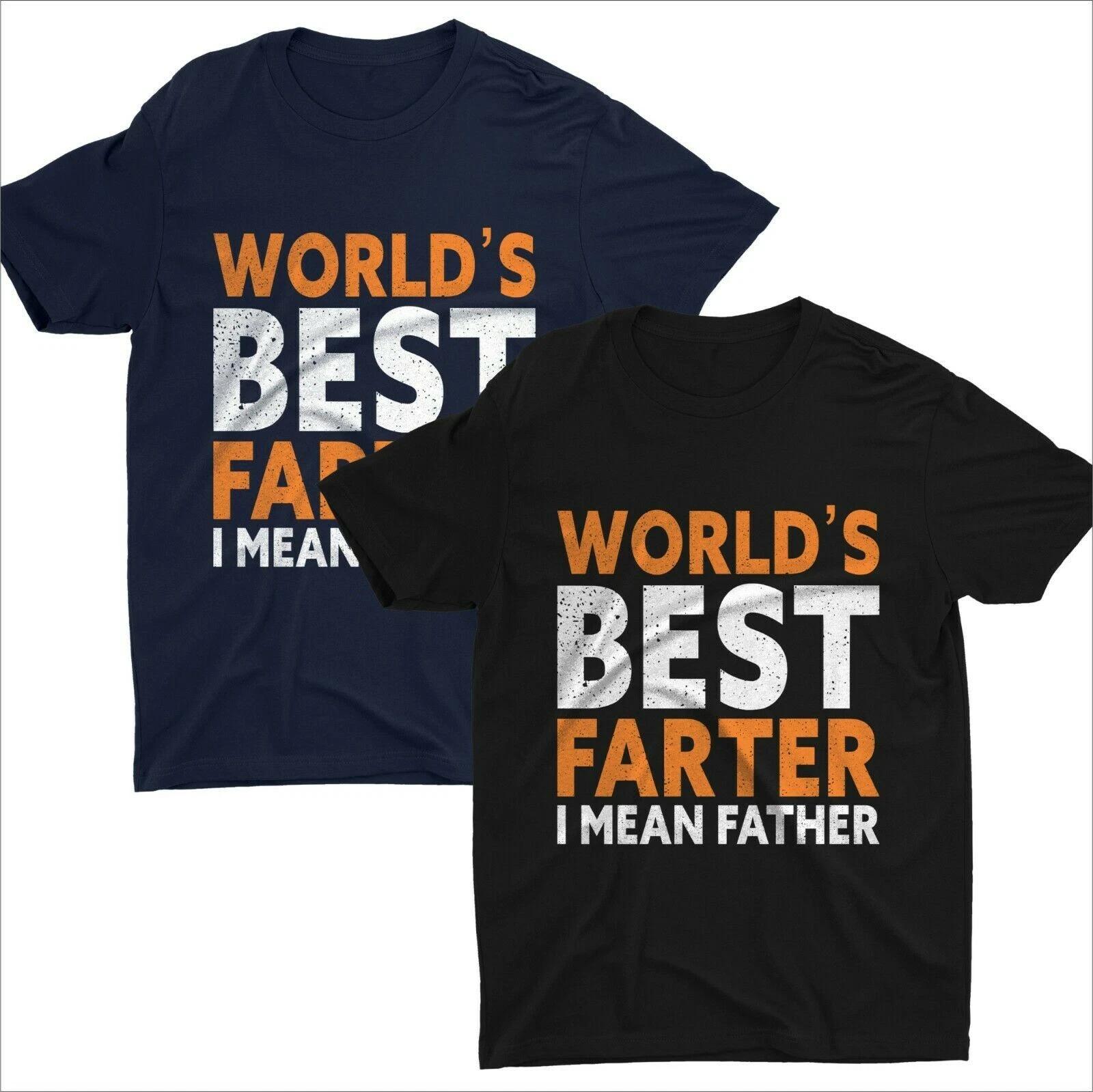World Best Farter I Mean Father T-Shirt Retro Fathers Day Vintage Funny Tee Top 4XL